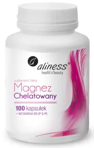Magnez Chelatowany 560mg + B6 (P-5-P) x 100 kaps.