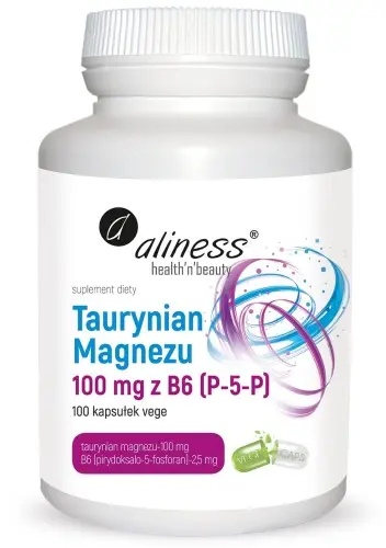 Aliness Taurynian Magnezu 100mg z B6 (P-5-P) x 100 kaps.
