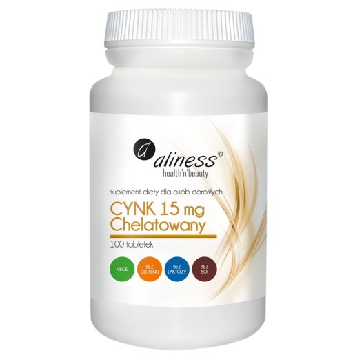 Aliness Cynk Chelatowany 15mg x 100 tabletek