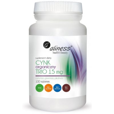 Aliness Cynk Organiczny TRIO 15mg x 100 tabletek
