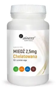 Miedź Chelatowana 2,5mg x 100 vege tabletek