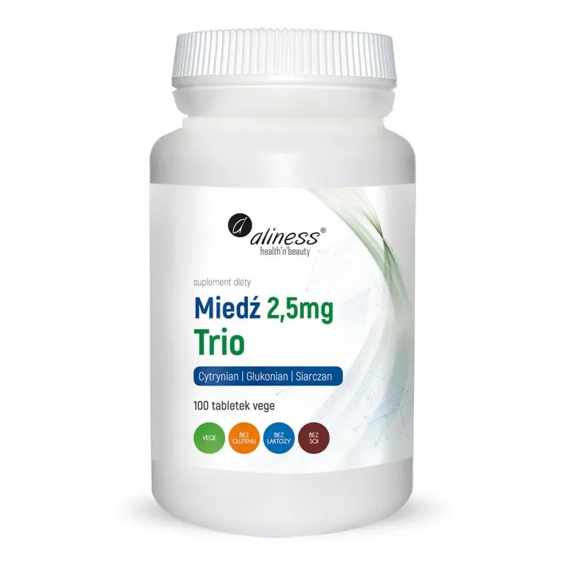 Miedź trio 2,5 mg x 100 vege tabs.