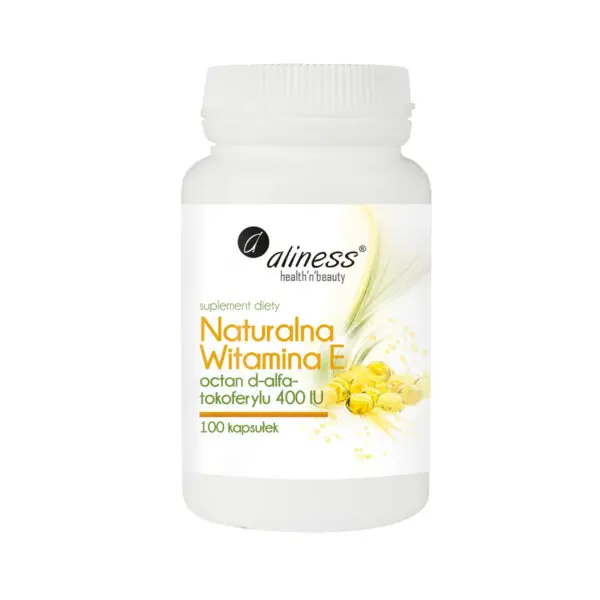 Naturalna witamina E 400IU D-alfa-tokoferyl x 100 kaps .