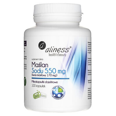 Maślan Sodu  720 mg (Kwas masłowy 170 mg) x 100 VEGE kaps.