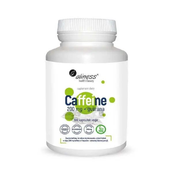 Caffeine 200 mg z guaraną x 100 Vege caps.
