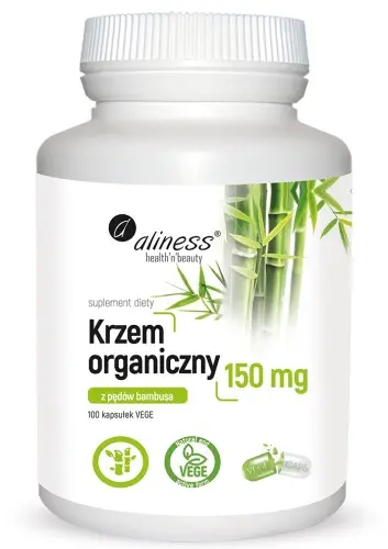 Krzem organiczny z pędów bambusa 150 mg x 100 Vege caps.