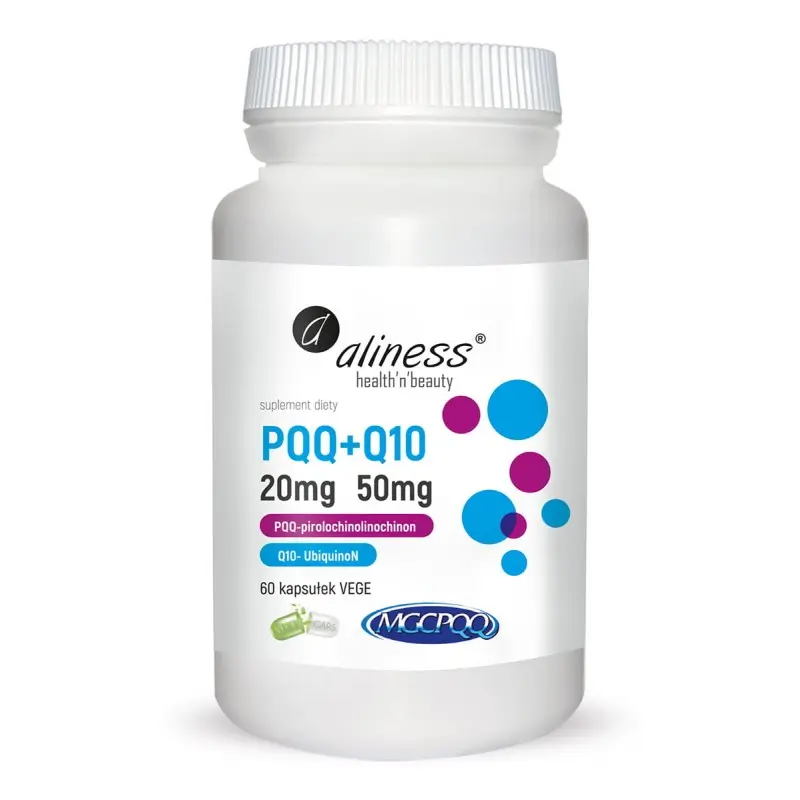 Aliness PQQ 20mg + Q10 50mg x 60 kaps.