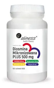 Aliness Diosmina Mikronizowana Plus 500mg x 100 kaps. 