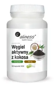 Aliness Węgiel Aktywny z Kokosa 300mg x 100 kaps.