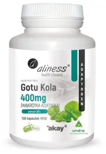 Gotu Kola (Wąkrotka Azjatycka) 400mg x 100 vege kaps.