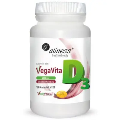 VegaVita D3® Naturalna Witamina D3 z Alg 2000 j.m. x 120 vege kaps.