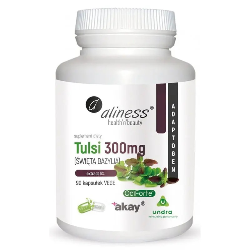 TULSI (ŚWIĘTA BAZYLIA) extract 5% 300mg  x 90 Vege caps
