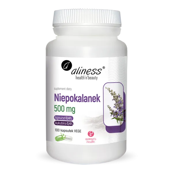 Niepokalanek (Vitex Agnus-Castus) 500mg  x 100 vege kaps.