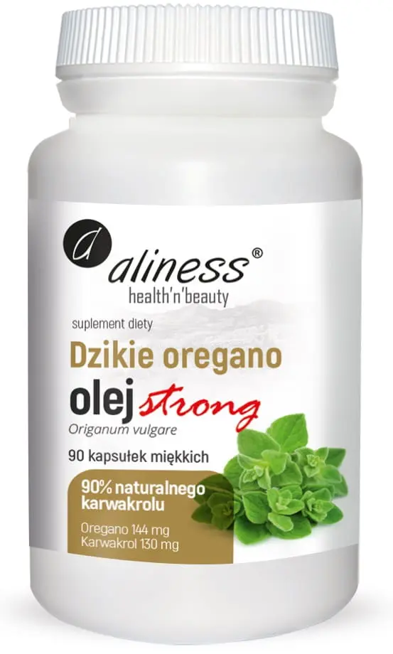 Aliness Dzikie Oregano Olej Strong 100% Naturalny x 90 kaps.