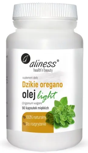 Dzikie Oregano Olej Light 100% Naturalny x 90 kaps.