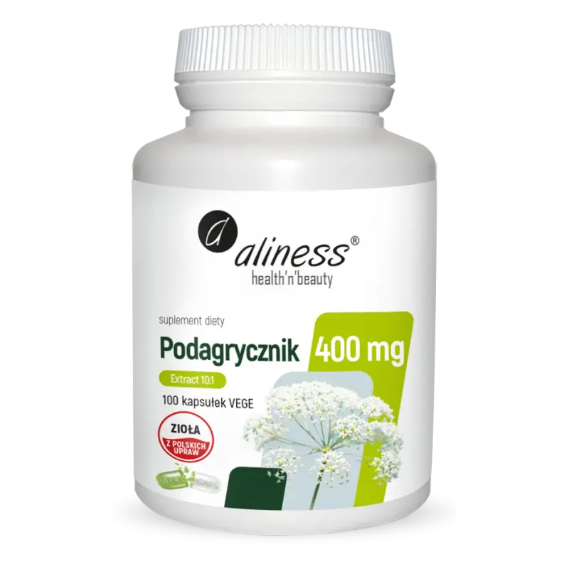 Podagrycznik (Aegopodium podagraria L.) ekstrakt 10:1 400mg x 100 Vege caps