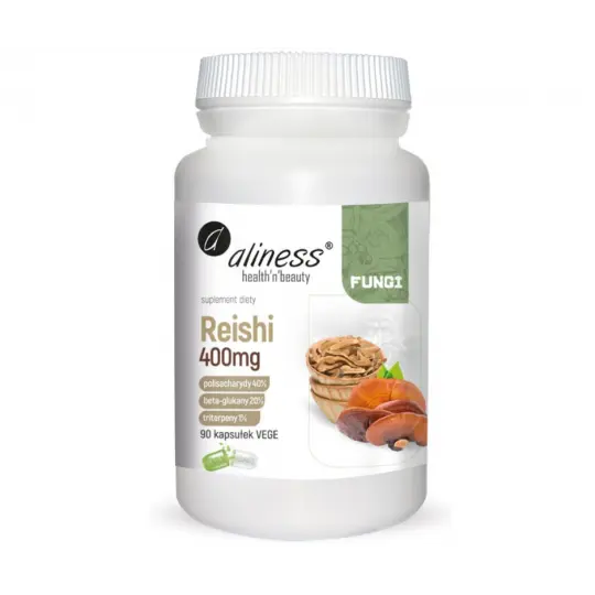 Reishi ekstrakt owocniki 40/20/1, 400mg x 90 Vege caps.