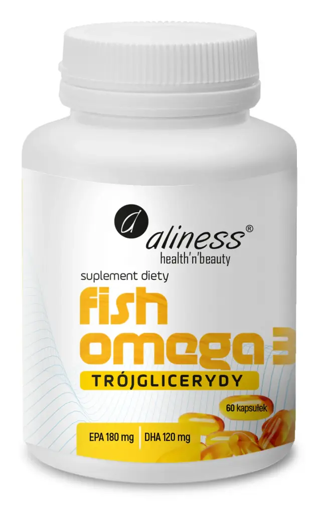 Aliness Fish Omega 3 Trójglicerydy EPA 180mg DHA 120mg x 60 kaps.