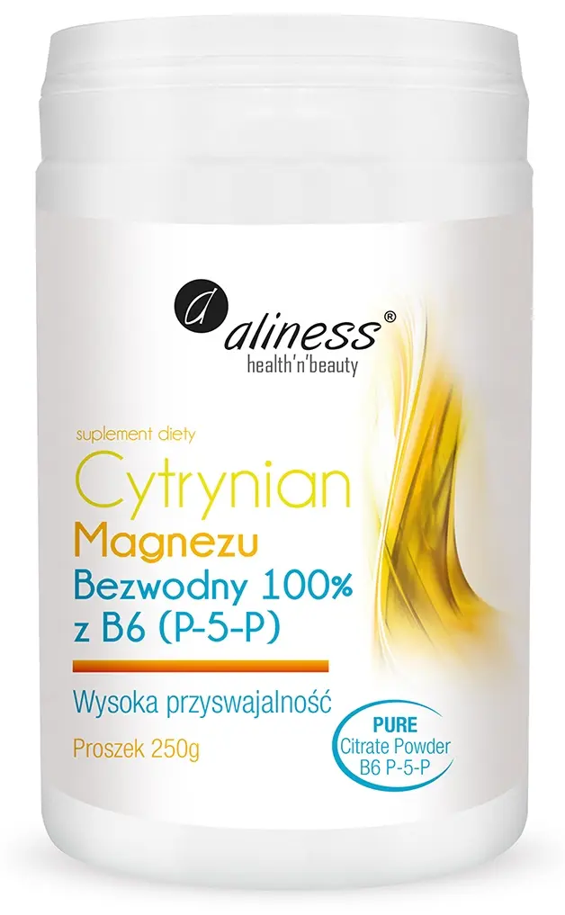 Aliness Cytrynian Magnezu Bezwodny 100% z B6 (P-5-P) 250g