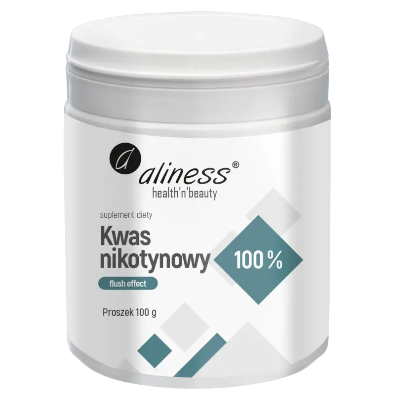 Kwas nikotynowy proszek, czysty 100%, flush effect x 100 g 