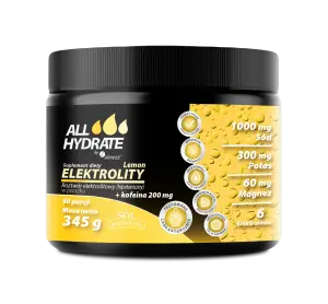 ALLHydrate Elektrolity Lemon + Kofeina 345g (50 porcji)