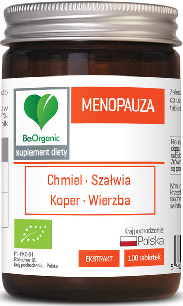 BeOrganic Menopauza BIO 450mg x 100 tabletek