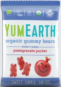 YumEarth Żelki Miśki Owoc Granatu EKO (Gummy Bears) 50g