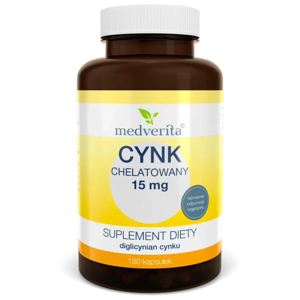 Medverita Cynk Chelatowany 15mg x 180 kaps.