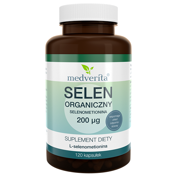 Medverita Selen Organiczny L-Selenometionina 200µg x 120 kaps.