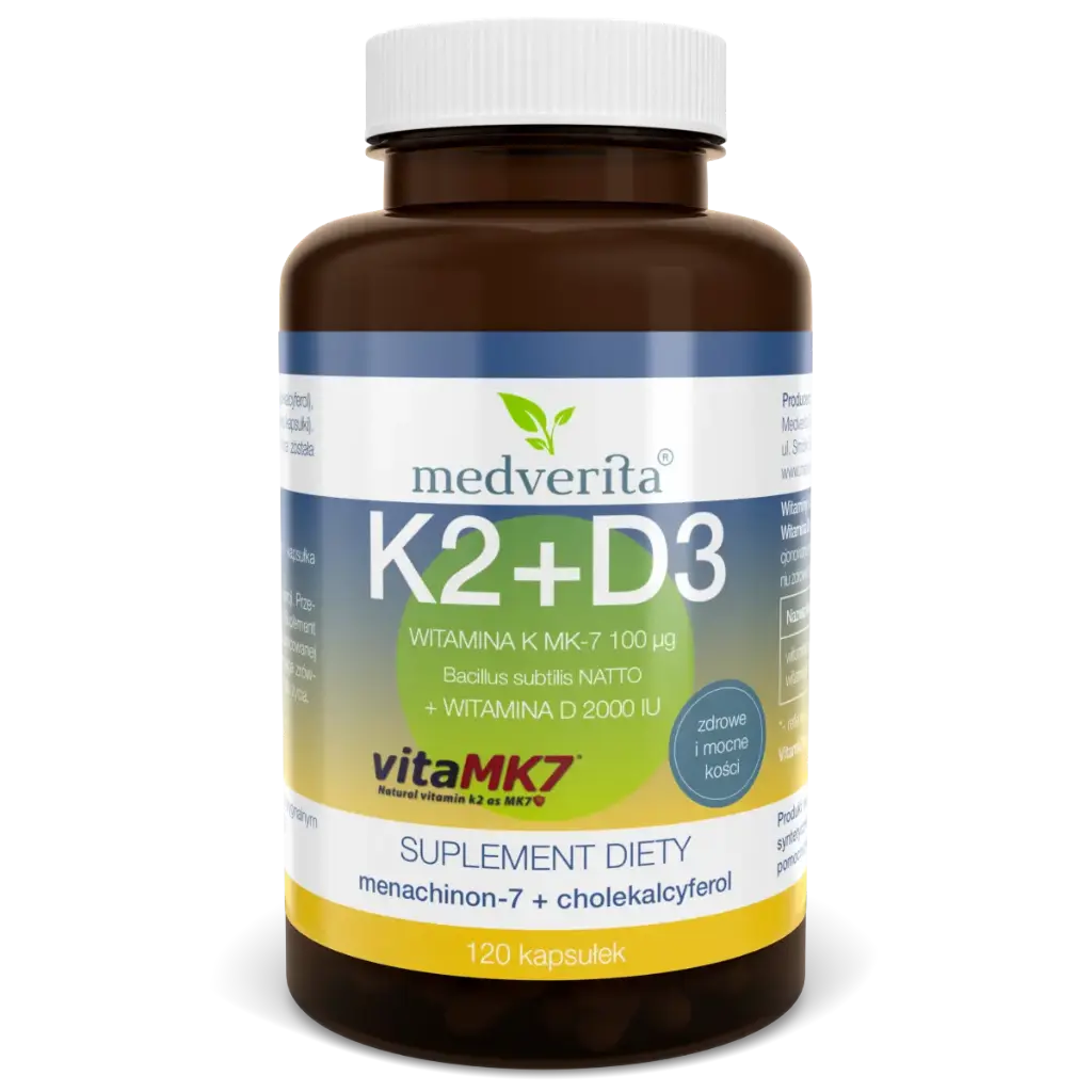 Medverita Witamina K2 MK-7 100ug + D3 2000IU x 120 kaps.