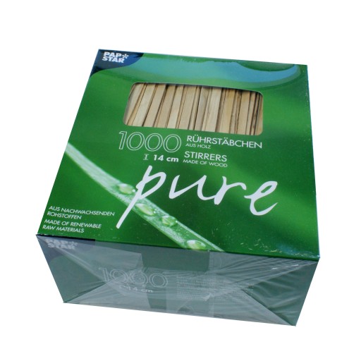 Mieszadełka drewniane Pap Star 14 cm 1000 sztuk