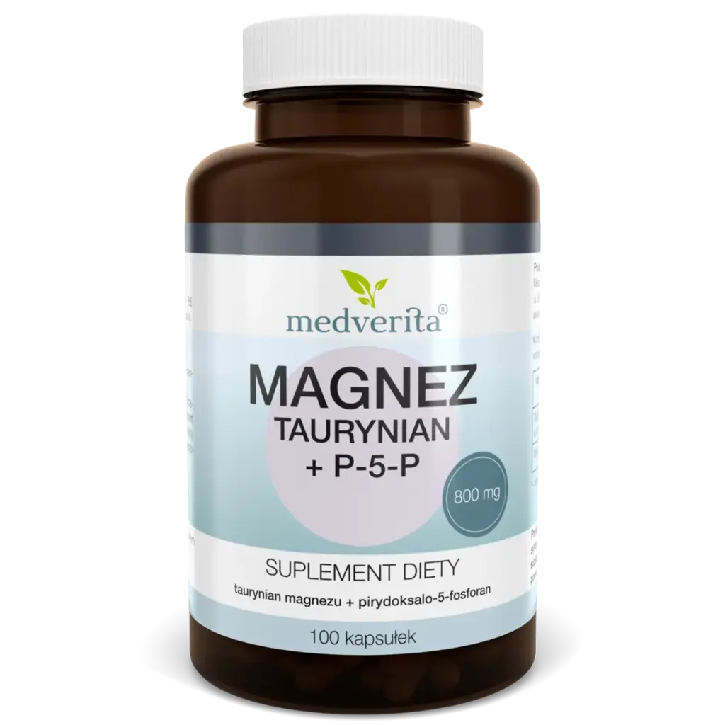 Medverita Magnez Taurynian + P-5-P x 100 kaps.