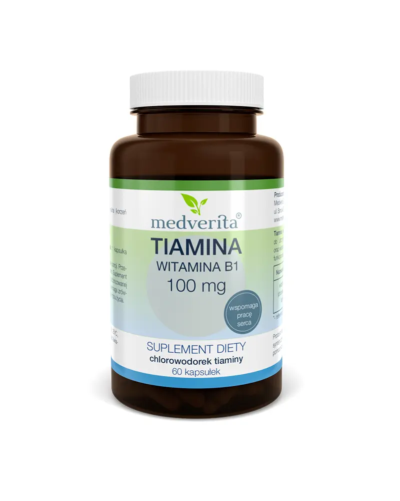 Medverita Tiamina (wit. B1) 100 mg 120 kapsułek