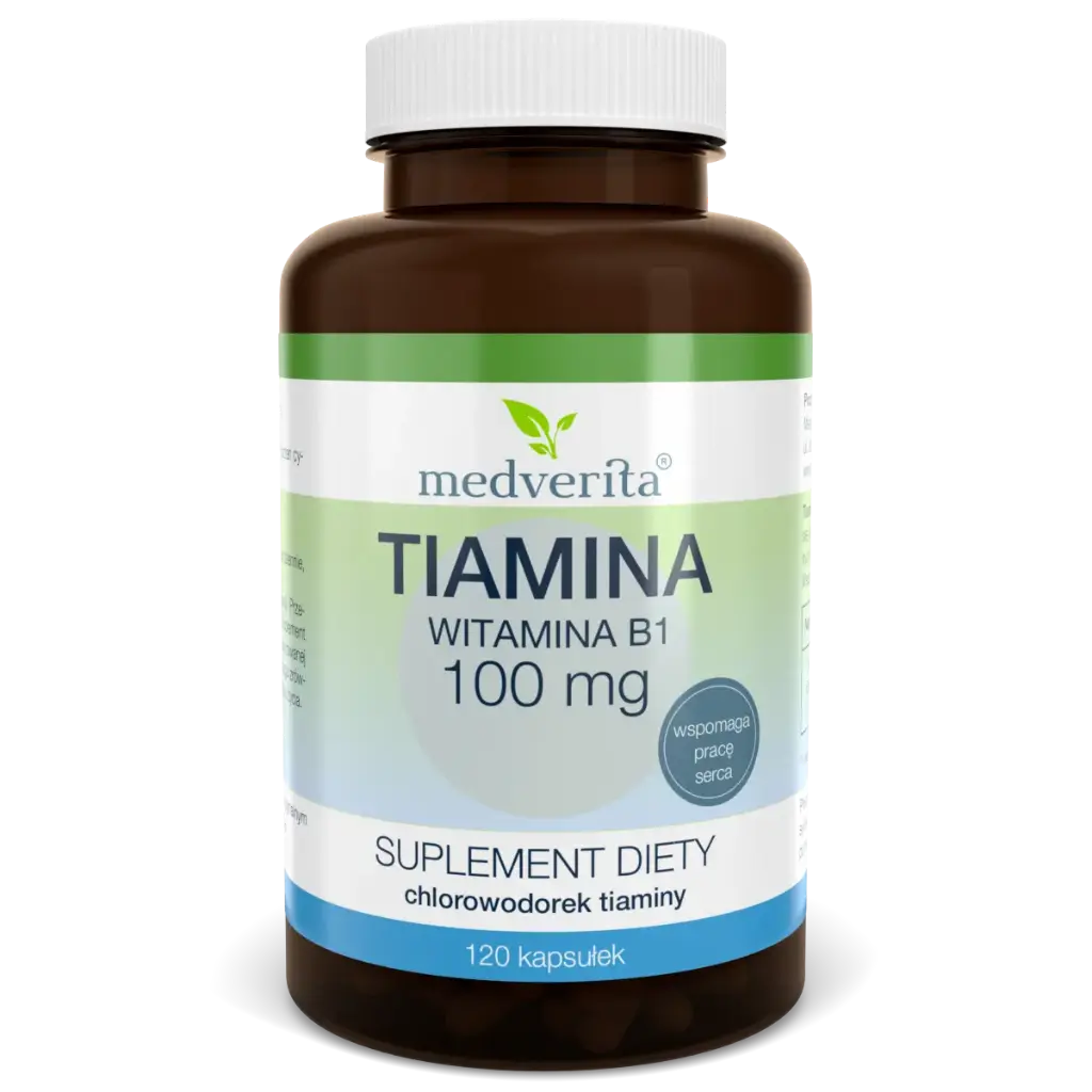 Medverita Tiamina Witamina B1 100mg x 120 kaps.