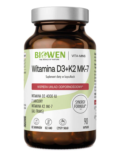 Biowen Witamina D3+K2MK7 4000 IU x 90 kaps.