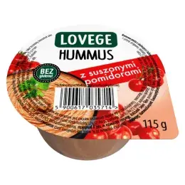 Lovege Hummus z Suszonymi Pomidorami 115g