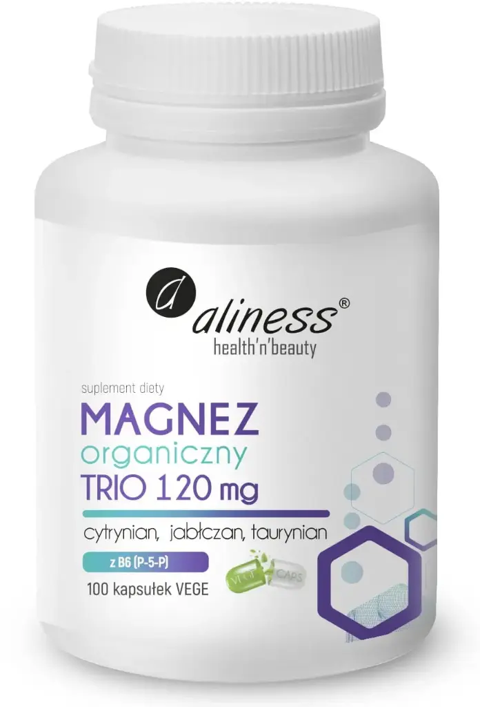 Aliness Magnez Organiczny Trio 120mg x 100 kaps.
