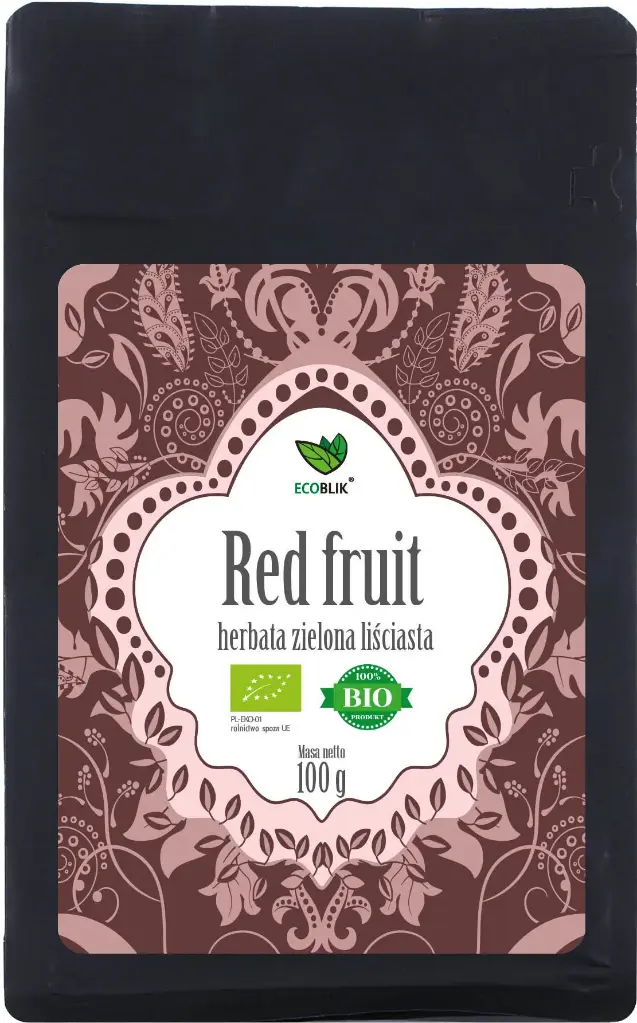 BeOrganic Herbata Zielona Red Fruit 100g EKO