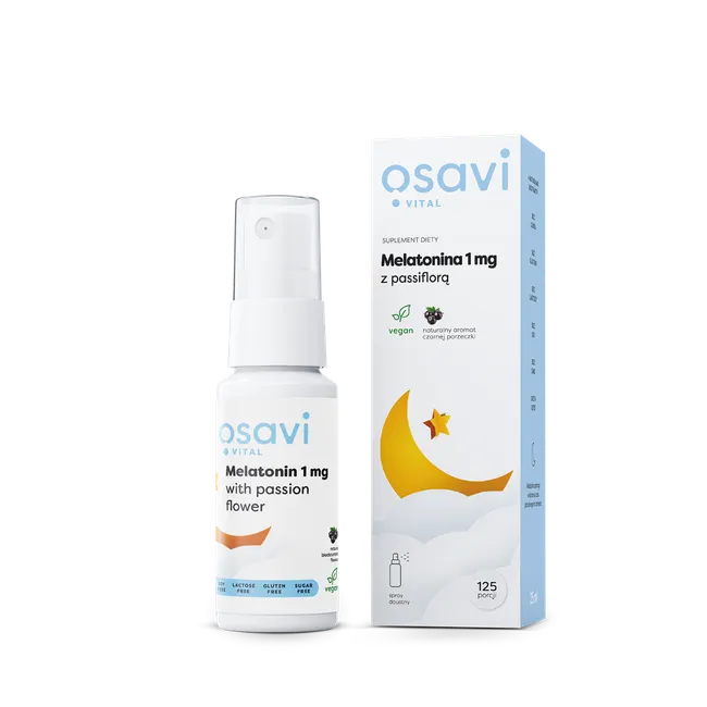 Osavi Melatonina z Passiflorą Spray Doustny (Czarna Porzeczka) x 25ml