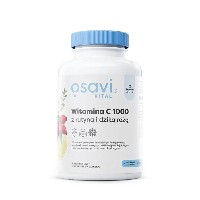 Osavi Witamina C 1000 z Rutyną i Dziką Różą x 120 kaps.