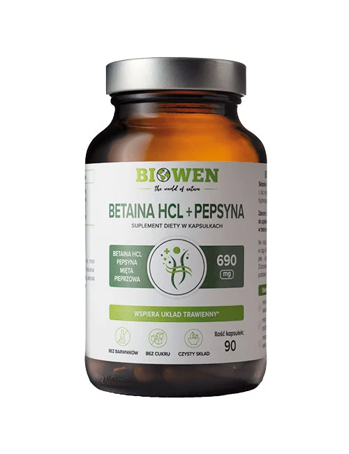 Biowen Betaina HCL + Pepsyna x 90 kaps.