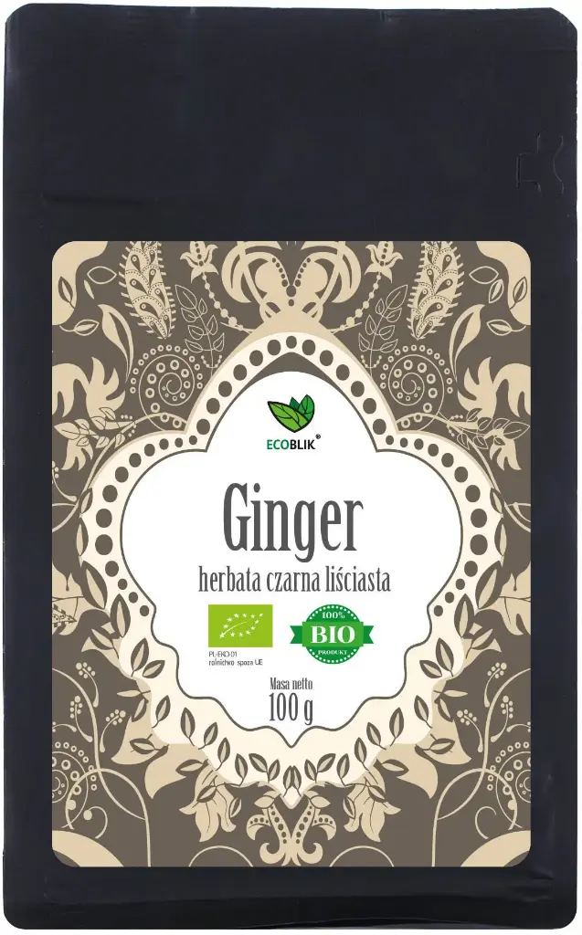 BeOrganic Herbata Czarna Ginger 100g EKO