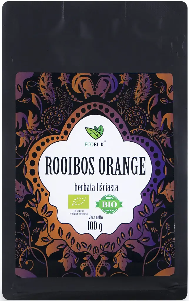 BeOrganic Herbata Liściasta Rooibos Orange 100g EKO