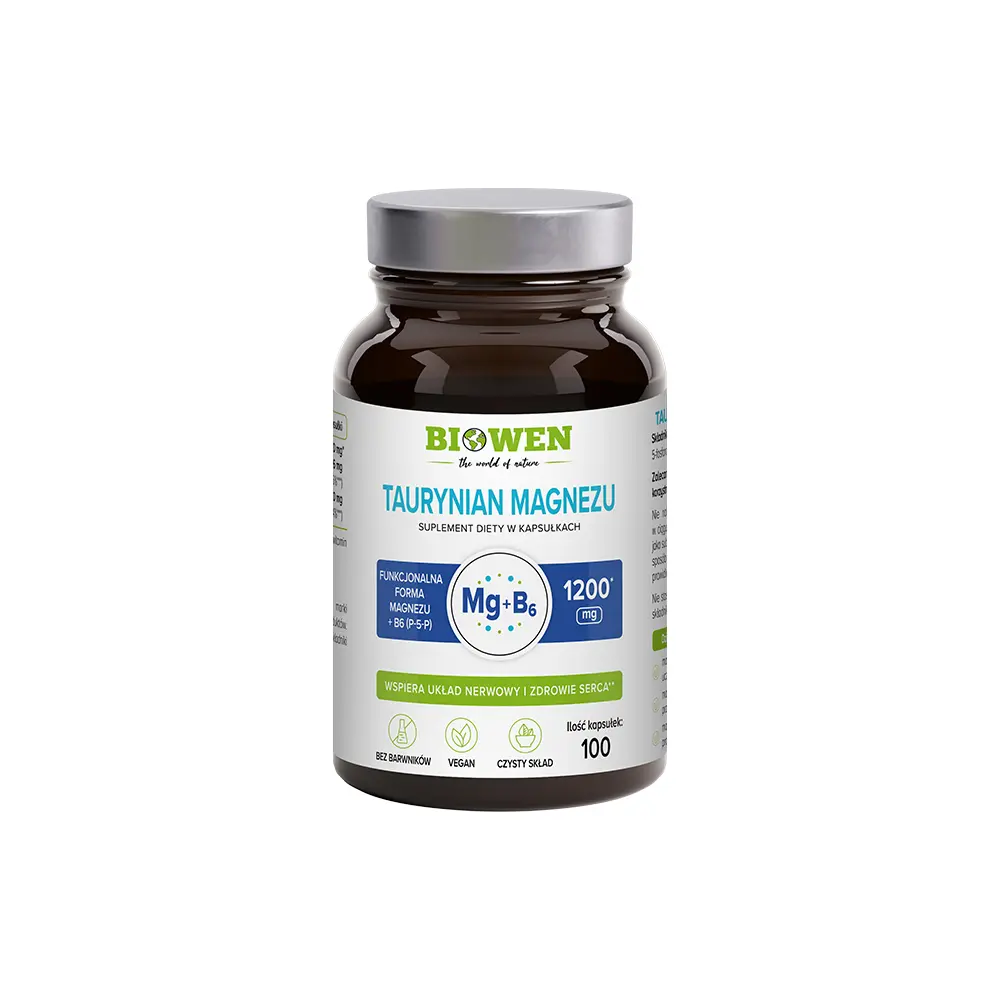 Biowen Taurynian Magnezu 600mg x 100 kaps.