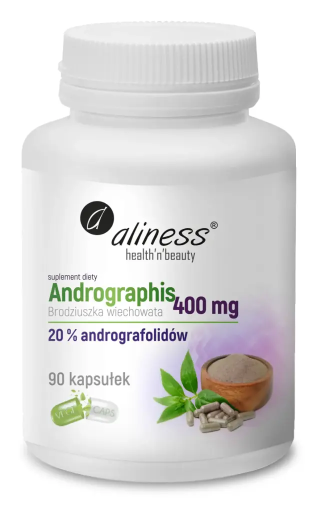 Aliness Andrographis 400mg (20%) x 90 vege kaps.