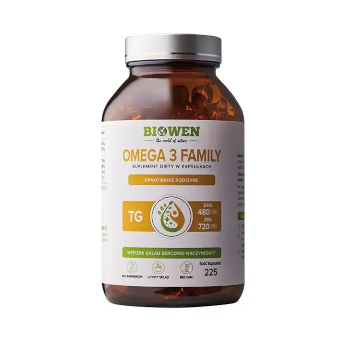 Biowen Omega 3 TG Family DHA 480mg EPA 720mg x 225 kaps.