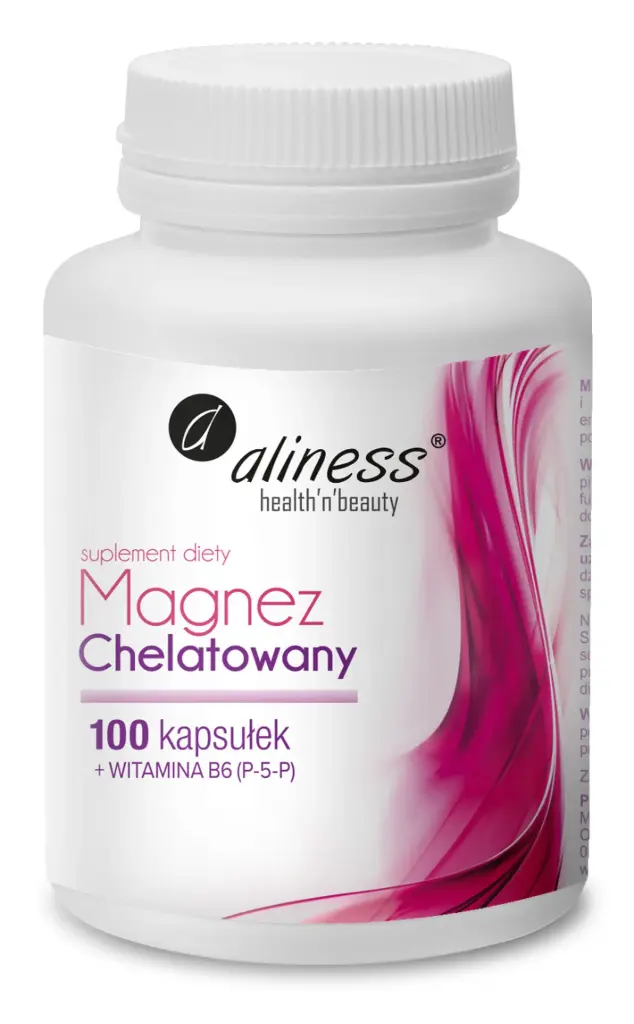 Aliness Magnez Chelatowany 720mg + B6 (P-5-P) x 100 kaps.