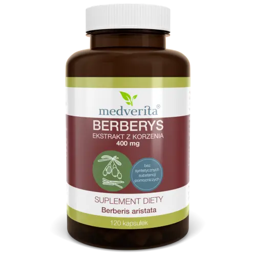 Medverita Berberys Ekstrakt 400mg x 120 kaps.