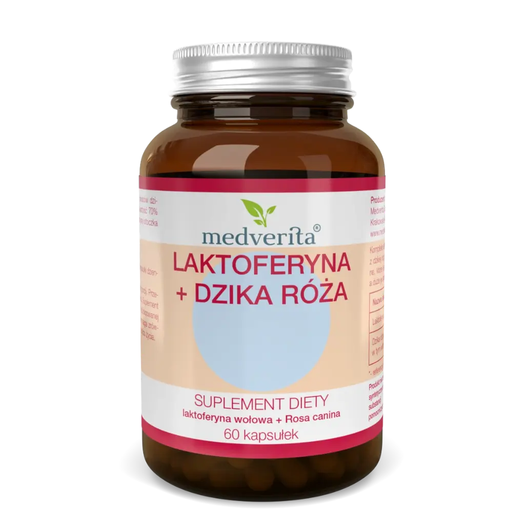 Medverita Laktoferyna + Dzika Róża x 60 kaps.