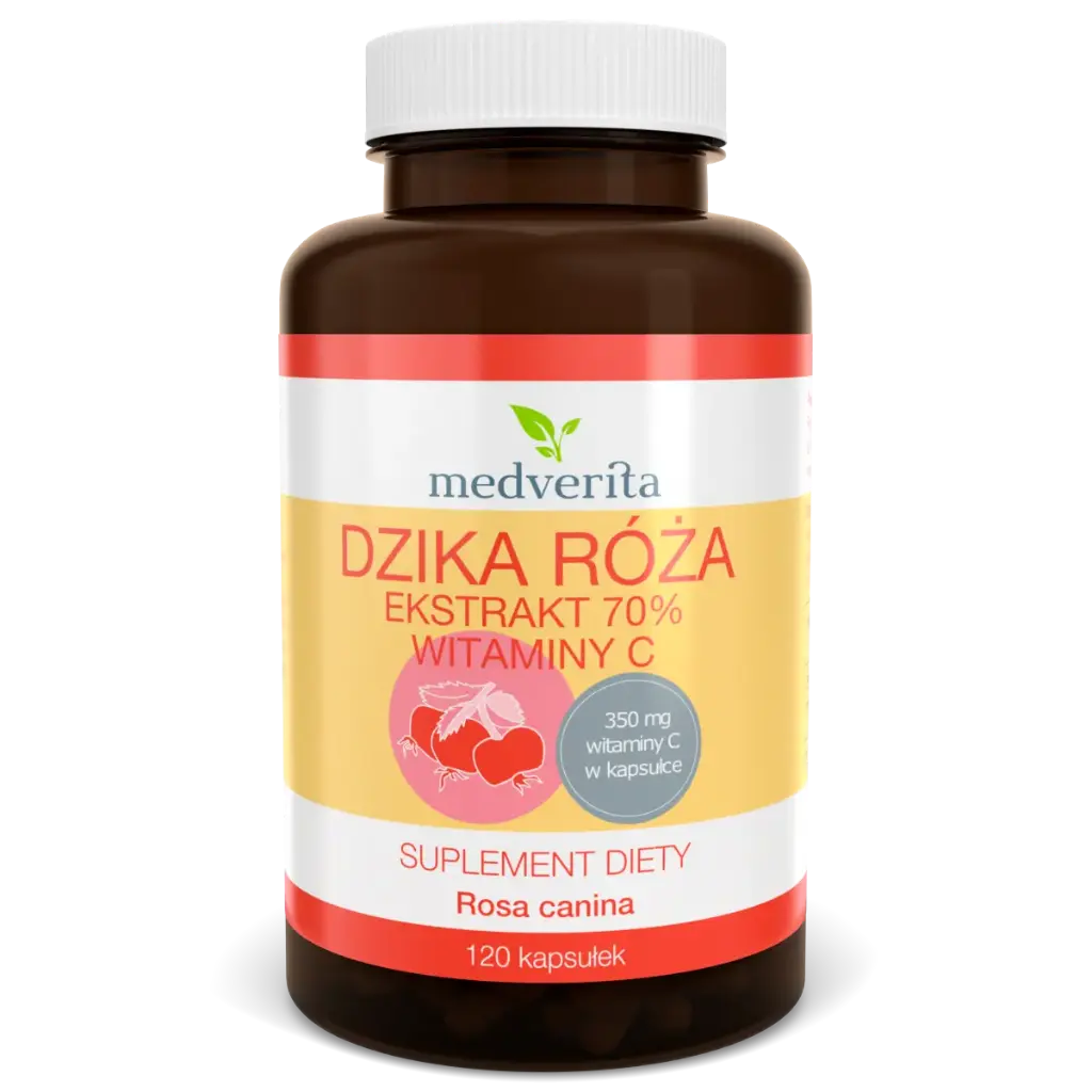 Medverita Dzika Róża Ekstrakt 70% Witaminy C x 120 kaps.